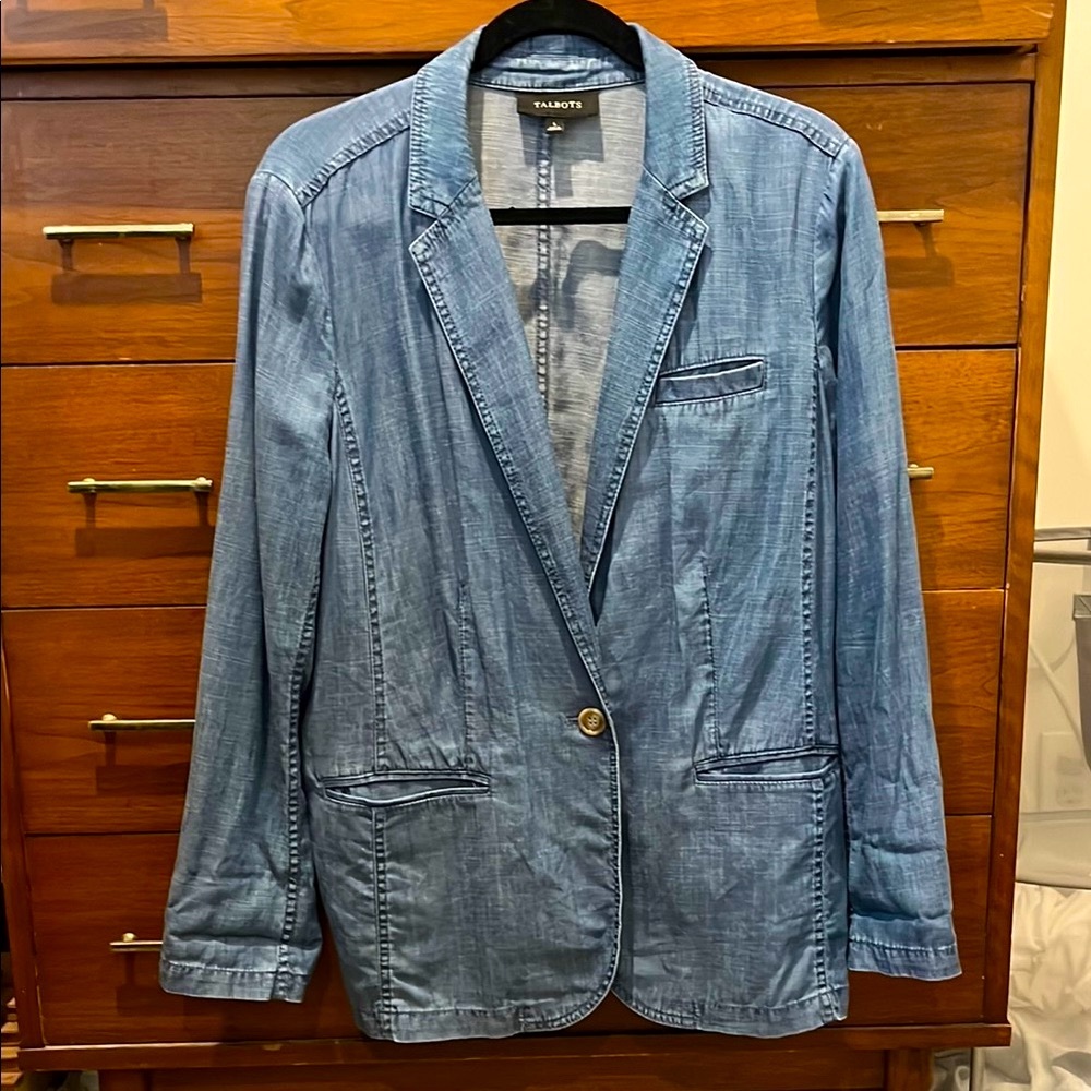 Talbots Blue Denim Blazer